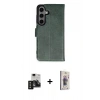 MARSİLYAN™- Galaxy S24 Kılıf Siluet Işık Serisi - Siyah Bilvis 3D Cam Ekran Koruyucu + PVD Metal Kamera Lens - SH