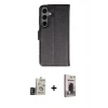 MARSİLYAN™- Galaxy S24 Kılıf Siluet Işık Serisi - Siyah Bilvis Hayalet Cam Ekran Koruyucu + Bilvis Titan Kamera Lens - DNMR
