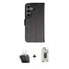 MARSİLYAN™- Galaxy S24 Kılıf Siluet Işık Serisi - Siyah Bilvis Hayalet Cam Ekran Koruyucu + Kamera Lens Koruma Cam - SF
