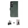 MARSİLYAN™- Galaxy S24 Kılıf Siluet Işık Serisi - Siyah Bilvis Hayalet Cam Ekran Koruyucu + PVD Metal Kamera Lens - SH