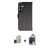 MARSİLYAN™- Galaxy S24 Kılıf Siluet Işık Serisi - Siyah Vanessa Magic Cam + Bilvis Titan Kamera Lens - GD