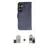 MARSİLYAN™- Galaxy S24 Kılıf Siluet Işık Serisi - Siyah Vanessa Magic Hayalet Cam + Bilvis Titan Kamera Lens - DNMR