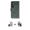 MARSİLYAN™- Galaxy S24 Kılıf Siluet Işık Serisi - Siyah Vanessa Magic Hayalet Cam + Bilvis Titan Kamera Lens - DNMR