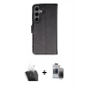 MARSİLYAN™- Galaxy S24 Kılıf Siluet Işık Serisi - Siyah Vanessa Magic Hayalet Cam + Kamera Lens Koruma Cam - SF