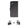 MARSİLYAN™- Galaxy S24 Kılıf Siluet Işık Serisi - Siyah Vanessa Magic Hayalet Cam + PVD Metal Kamera Lens - GD