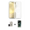 MARSİLYAN™- Galaxy S24 Kılıf Siluet Minimal Prime - Şeffaf 360 Full Body Arka Koruyucu + Bilvis Titan Kamera Lens - TMGI