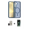 MARSİLYAN™- Galaxy S24 Kılıf Siluet Minimal Prime - Şeffaf 360 Full Body Arka Koruyucu + Bilvis Titan Kamera Lens - TMGI