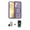 MARSİLYAN™- Galaxy S24 Kılıf Siluet Minimal Prime - Şeffaf 360 Full Body Arka Koruyucu + Bilvis Titan Kamera Lens - TMGI