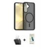 MARSİLYAN™- Galaxy S24 Kılıf Siluet Minimal Prime - Şeffaf Pasifik Cam Ekran Koruyucu + Kamera Lens Koruma Cam - SF