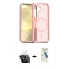 MARSİLYAN™- Galaxy S24 Kılıf Siluet Minimal Prime - Şeffaf Pasifik Cam Ekran Koruyucu + Kamera Lens Koruma Cam - SF