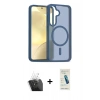 MARSİLYAN™- Galaxy S24 Kılıf Siluet Minimal Prime - Şeffaf Pasifik Cam Ekran Koruyucu + Kamera Lens Koruma Cam - SF