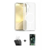 MARSİLYAN™- Galaxy S24 Kılıf Siluet Minimal Prime - Siyah 360 Mat Full Body Arka Koruyucu + Kamera Lens Koruma Cam - SF
