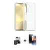 MARSİLYAN™- Galaxy S24 Kılıf Siluet Minimal Prime - Siyah 3D Antistatik Mat Seramik Nano Ekran Koruyucu + PVD Metal Kamera Lens - GD