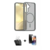 MARSİLYAN™- Galaxy S24 Kılıf Siluet Minimal Prime - Siyah 3D Antistatik Mat Seramik Nano Ekran Koruyucu + Kamera Lens Koruma Cam - SF