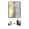 MARSİLYAN™- Galaxy S24 Kılıf Siluet Minimal Prime - Siyah 3D Antistatik Mat Seramik Nano Ekran Koruyucu + Bilvis Titan Kamera Lens - DNMR