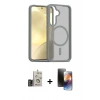 MARSİLYAN™- Galaxy S24 Kılıf Siluet Minimal Prime - Siyah 3D Antistatik Mat Seramik Nano Ekran Koruyucu + Bilvis Titan Kamera Lens - GD