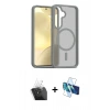 MARSİLYAN™- Galaxy S24 Kılıf Siluet Minimal Prime - Siyah 3D Antistatik Seramik Nano Ekran Koruyucu + Kamera Lens Koruma Cam - SF