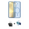 MARSİLYAN™- Galaxy S24 Kılıf Siluet Minimal Prime - Siyah 3D Antistatik Seramik Nano Ekran Koruyucu + Kamera Lens Koruma Cam - SF