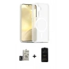 MARSİLYAN™- Galaxy S24 Kılıf Siluet Minimal Prime - Siyah 6D Antistatik Mat Seramik Hayalet Nano Ekran Koruyucu + Bilvis Titan Kamera Lens - DNMR