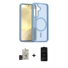 MARSİLYAN™- Galaxy S24 Kılıf Siluet Minimal Prime - Siyah 6D Antistatik Mat Seramik Hayalet Nano Ekran Koruyucu + Bilvis Titan Kamera Lens - SH
