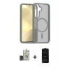 MARSİLYAN™- Galaxy S24 Kılıf Siluet Minimal Prime - Siyah 6D Antistatik Mat Seramik Hayalet Nano Ekran Koruyucu + Bilvis Titan Kamera Lens - GD