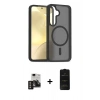 MARSİLYAN™- Galaxy S24 Kılıf Siluet Minimal Prime - Siyah 6D Antistatik Mat Seramik Hayalet Nano Ekran Koruyucu + PVD Metal Kamera Lens - GD