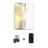 MARSİLYAN™- Galaxy S24 Kılıf Siluet Minimal Prime - Siyah 6D Antistatik Mat Seramik Hayalet Nano Ekran Koruyucu + PVD Metal Kamera Lens - DNMR
