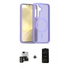 MARSİLYAN™- Galaxy S24 Kılıf Siluet Minimal Prime - Siyah 6D Antistatik Mat Seramik Hayalet Nano Ekran Koruyucu + PVD Metal Kamera Lens - GD