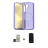 MARSİLYAN™- Galaxy S24 Kılıf Siluet Minimal Prime - Siyah 6D Antistatik Mat Seramik Hayalet Nano Ekran Koruyucu + Bilvis Titan Kamera Lens - SH