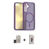 MARSİLYAN™- Galaxy S24 Kılıf Siluet Minimal Prime - Siyah Bilvis 3D Cam Ekran Koruyucu + Bilvis Titan Kamera Lens - DNMR