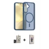 MARSİLYAN™- Galaxy S24 Kılıf Siluet Minimal Prime - Siyah Bilvis 3D Cam Ekran Koruyucu + Bilvis Titan Kamera Lens - DNMR