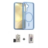 MARSİLYAN™- Galaxy S24 Kılıf Siluet Minimal Prime - Siyah Bilvis 3D Cam Ekran Koruyucu + Bilvis Titan Kamera Lens - SH