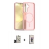 MARSİLYAN™- Galaxy S24 Kılıf Siluet Minimal Prime - Siyah Bilvis 3D Cam Ekran Koruyucu + Bilvis Titan Kamera Lens - DNMR