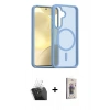 MARSİLYAN™- Galaxy S24 Kılıf Siluet Minimal Prime - Siyah Bilvis 3D Cam Ekran Koruyucu + Kamera Lens Koruma Cam - SF