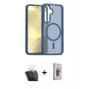 MARSİLYAN™- Galaxy S24 Kılıf Siluet Minimal Prime - Siyah Bilvis 3D Cam Ekran Koruyucu + Kamera Lens Koruma Cam - SF