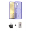 MARSİLYAN™- Galaxy S24 Kılıf Siluet Minimal Prime - Siyah Bilvis 3D Cam Ekran Koruyucu + Kamera Lens Koruma Cam - SF