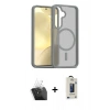 MARSİLYAN™- Galaxy S24 Kılıf Siluet Minimal Prime - Siyah Bilvis Hayalet Cam Ekran Koruyucu + Kamera Lens Koruma Cam - SF