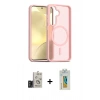 MARSİLYAN™- Galaxy S24 Kılıf Siluet Minimal Prime - Siyah Polymer Nano Ekran Koruyucu + Bilvis Titan Kamera Lens - TMGI