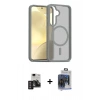 MARSİLYAN™- Galaxy S24 Kılıf Siluet Minimal Prime - Siyah Vanessa Magic Cam + PVD Metal Kamera Lens - DNMR