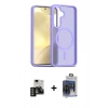 MARSİLYAN™- Galaxy S24 Kılıf Siluet Minimal Prime - Siyah Vanessa Magic Cam + PVD Metal Kamera Lens - GD