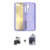 MARSİLYAN™- Galaxy S24 Kılıf Siluet Minimal Prime - Siyah Vanessa Magic Cam + PVD Metal Kamera Lens - SH