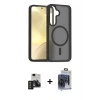 MARSİLYAN™- Galaxy S24 Kılıf Siluet Minimal Prime - Siyah Vanessa Magic Cam + PVD Metal Kamera Lens - TNGI