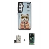 MARSİLYAN™- Galaxy S24 Kılıf Siluet Modern Özel Seri - Şeffaf 360 Full Body Arka Koruyucu + Bilvis Titan Kamera Lens - SH
