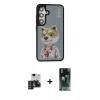 MARSİLYAN™- Galaxy S24 Kılıf Siluet Modern Özel Seri - Şeffaf 360 Full Body Arka Koruyucu + PVD Metal Kamera Lens - DNMR