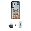 MARSİLYAN™- Galaxy S24 Kılıf Siluet Modern Özel Seri - Şeffaf Pasifik Cam Ekran Koruyucu + Kamera Lens Koruma Cam - SF