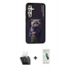 MARSİLYAN™- Galaxy S24 Kılıf Siluet Modern Özel Seri - Şeffaf Pasifik Cam Ekran Koruyucu + Kamera Lens Koruma Cam - SF