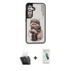 MARSİLYAN™- Galaxy S24 Kılıf Siluet Modern Özel Seri - Şeffaf Pasifik Cam Ekran Koruyucu + Kamera Lens Koruma Cam - SF