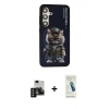 MARSİLYAN™- Galaxy S24 Kılıf Siluet Modern Özel Seri - Şeffaf Pasifik Cam Ekran Koruyucu + PVD Metal Kamera Lens - SH