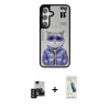 MARSİLYAN™- Galaxy S24 Kılıf Siluet Modern Özel Seri - Şeffaf Pasifik Cam Ekran Koruyucu + PVD Metal Kamera Lens - SH