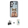 MARSİLYAN™- Galaxy S24 Kılıf Siluet Modern Özel Seri - Şeffaf Pasifik Cam Ekran Koruyucu + PVD Metal Kamera Lens - SH